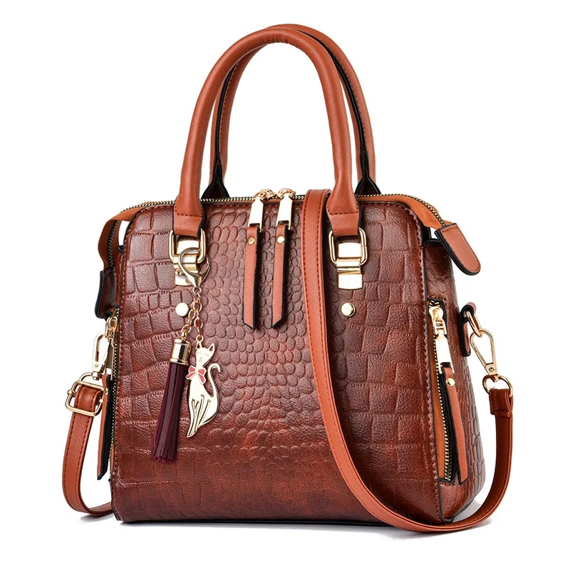Luxury Bags Sales - Yogodlns Luxury Crocodile Pattern Handbag Women