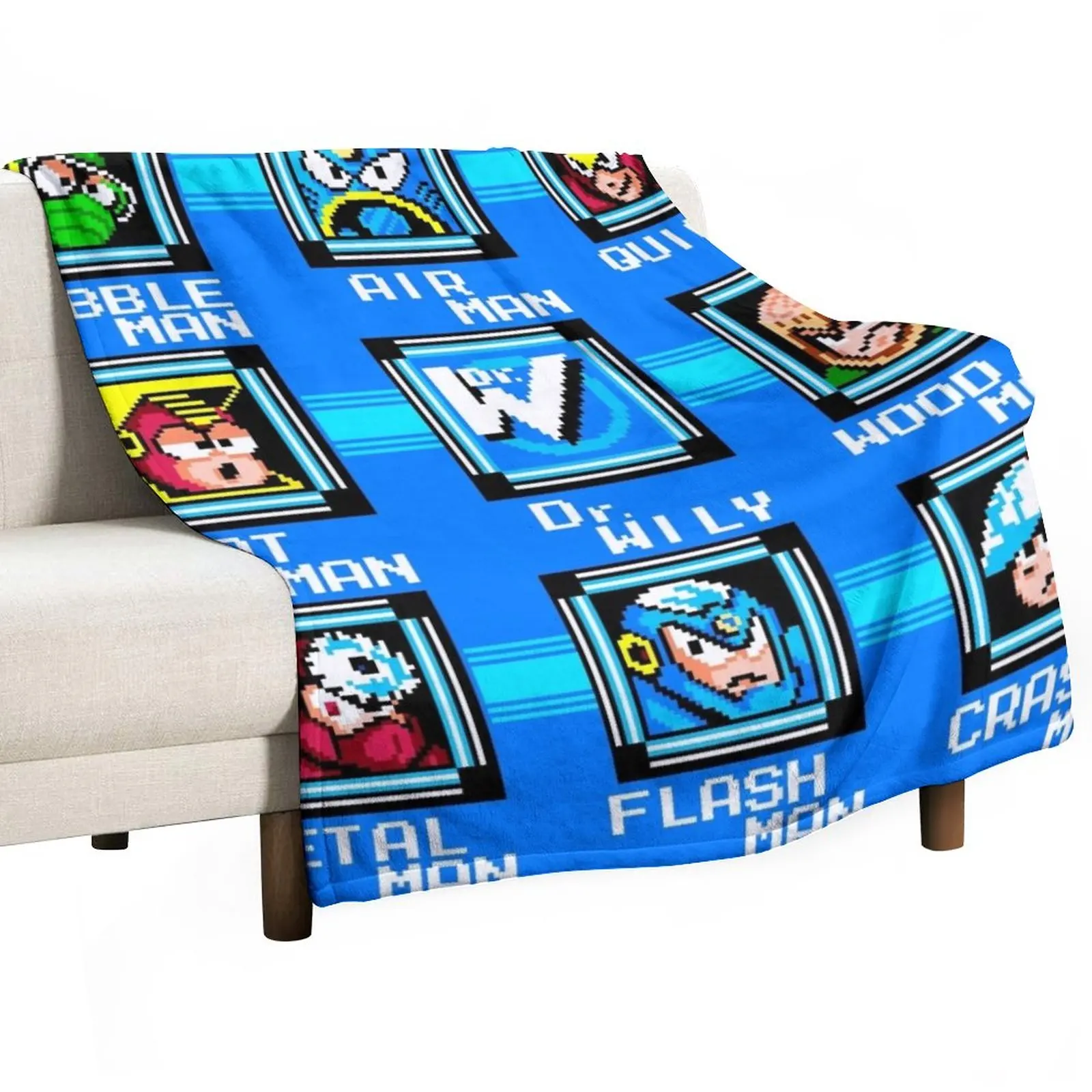 Luxury Bags Levels - Megaman 2 Level Screen Throw Blanket