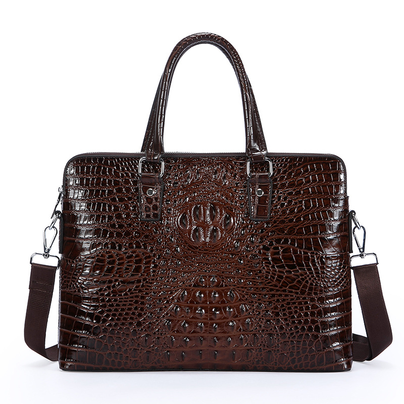 New Crocodile Grain Laptop Bag - Luxury Bags That Fit Laptop 评论和价格