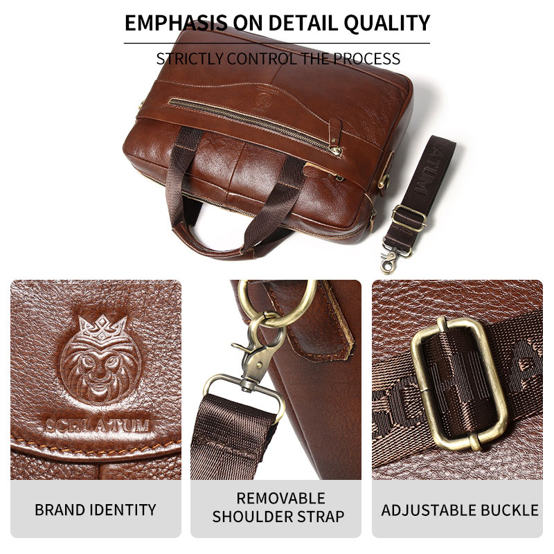 SCHLATUM Genuine Leather Brief - Luxury Bags That Fit Laptop 评论和价格