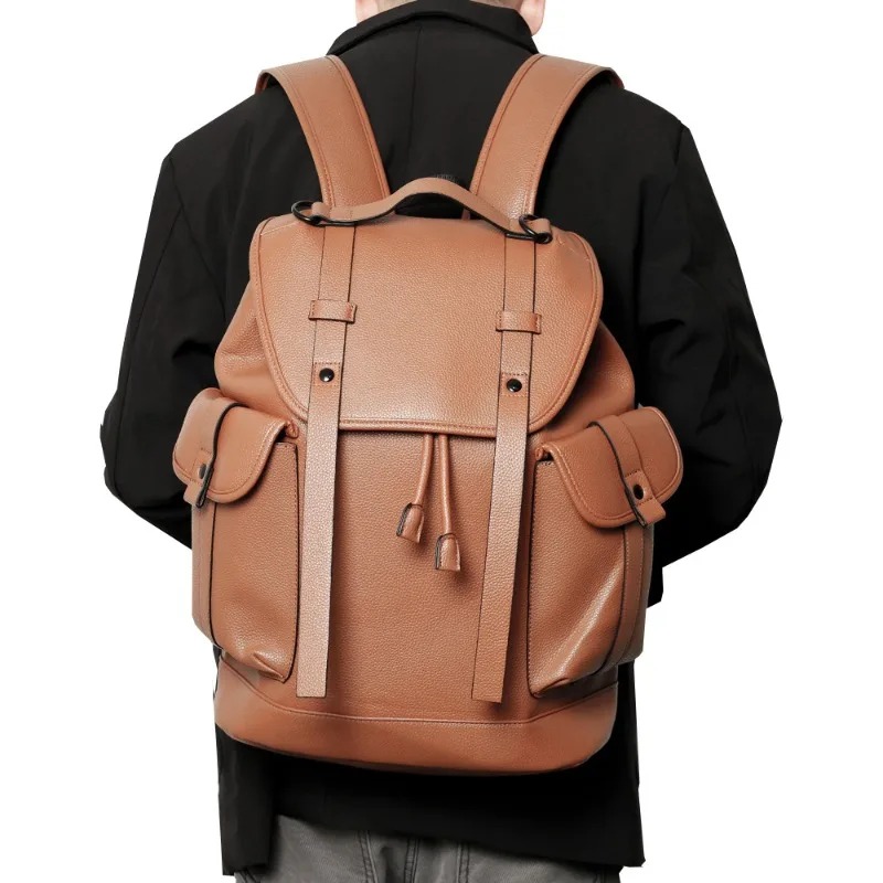 New Fashion Backpack Men Flap  - Luxury Bags That Fit Laptop 评论和价格