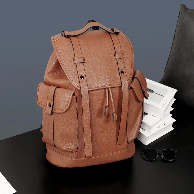 New Fashion Backpack Men Flap  - Luxury Bags That Fit Laptop 评论和价格