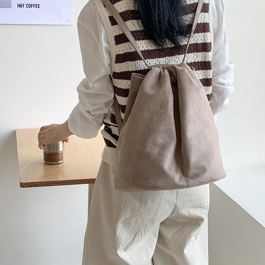 Faux Suede Tote Bucket Bags Fo - Luxury Bags Korea 评论和价格