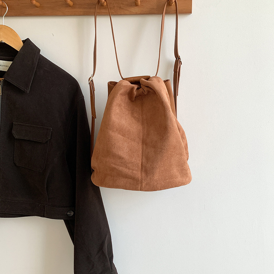 Faux Suede Tote Bucket Bags Fo - Luxury Bags Korea 评论和价格