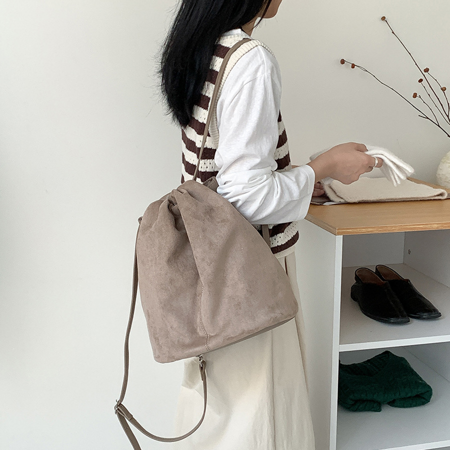 Faux Suede Tote Bucket Bags Fo - Luxury Bags Korea 评论和价格