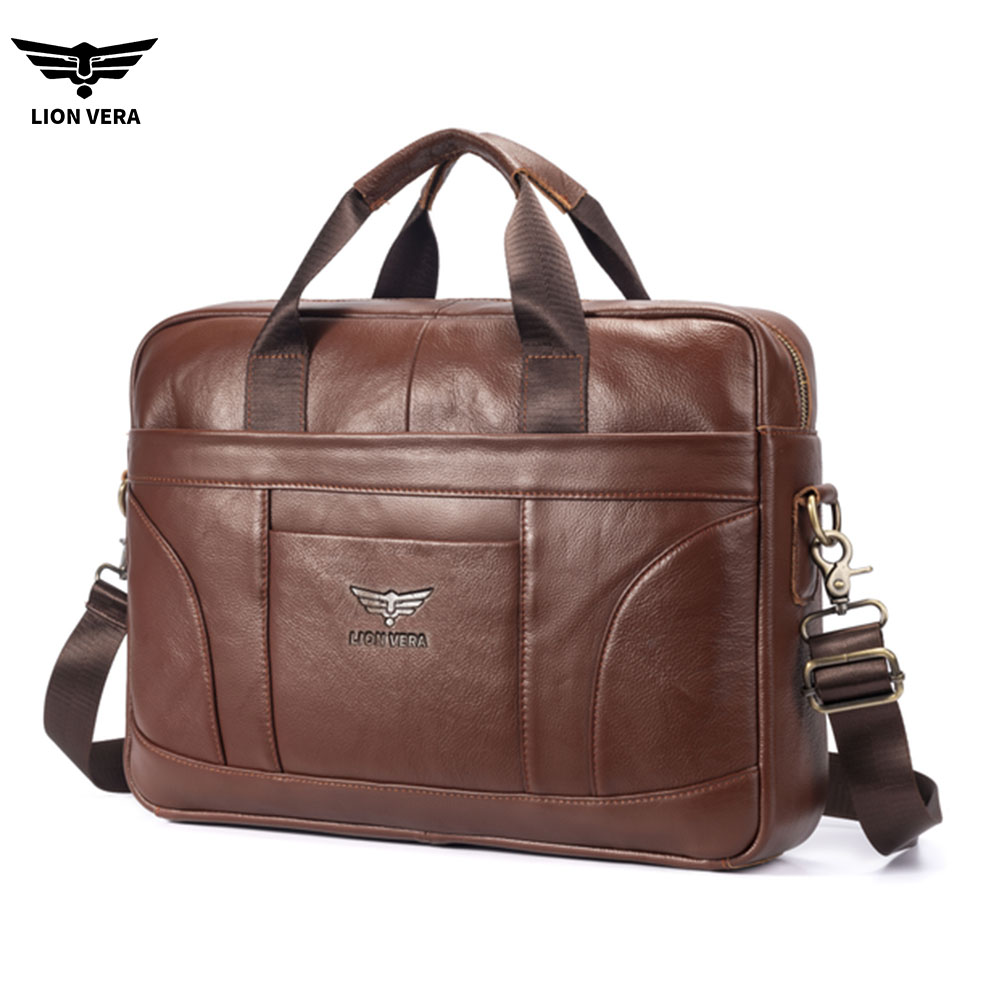 LION VERA Genuine Leather Buss - Luxury Bags That Fit Laptop 评论和价格