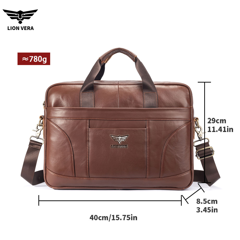 LION VERA Genuine Leather Buss - Luxury Bags That Fit Laptop 评论和价格