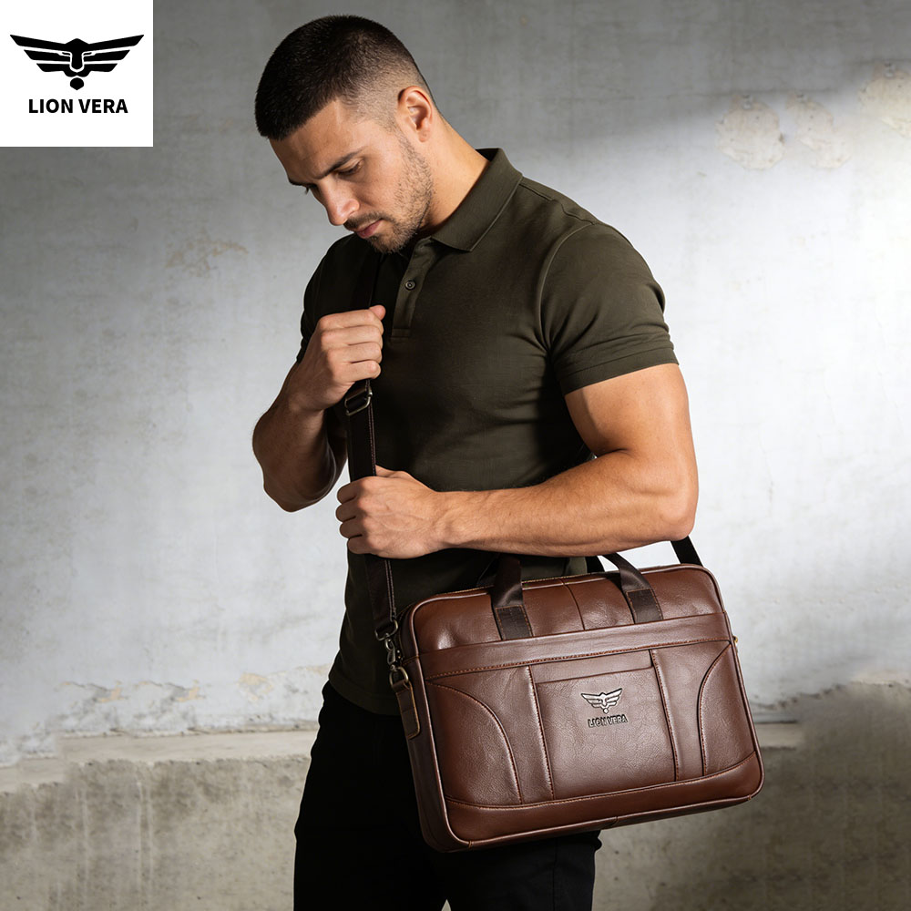 LION VERA Genuine Leather Buss - Luxury Bags That Fit Laptop 评论和价格