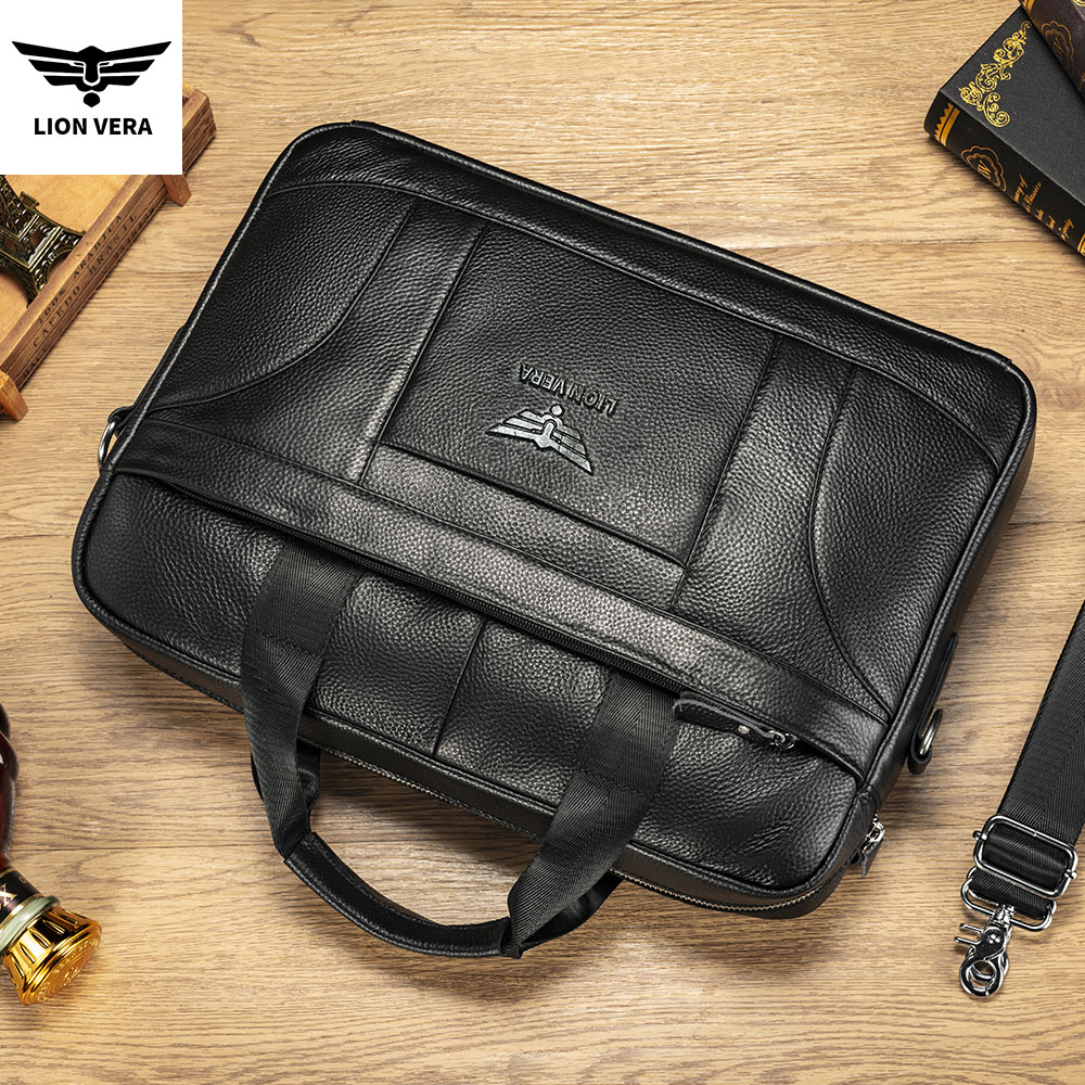 LION VERA Genuine Leather Buss - Luxury Bags That Fit Laptop 评论和价格