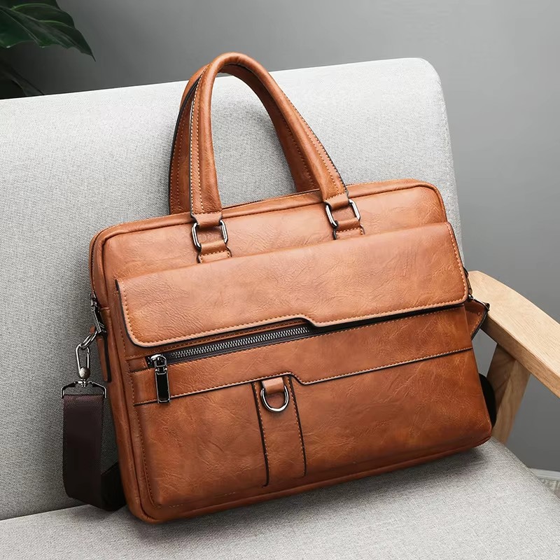 Luxury Brand Men Handbag Leath - Luxury Bags That Fit Laptop 评论和价格